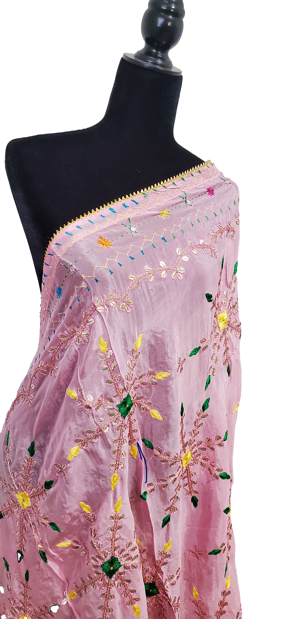 Light Pink Pure Chinon Gotta Patti, Handmade