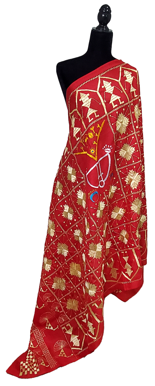 Red Woolen Tradition Sindhi Work
